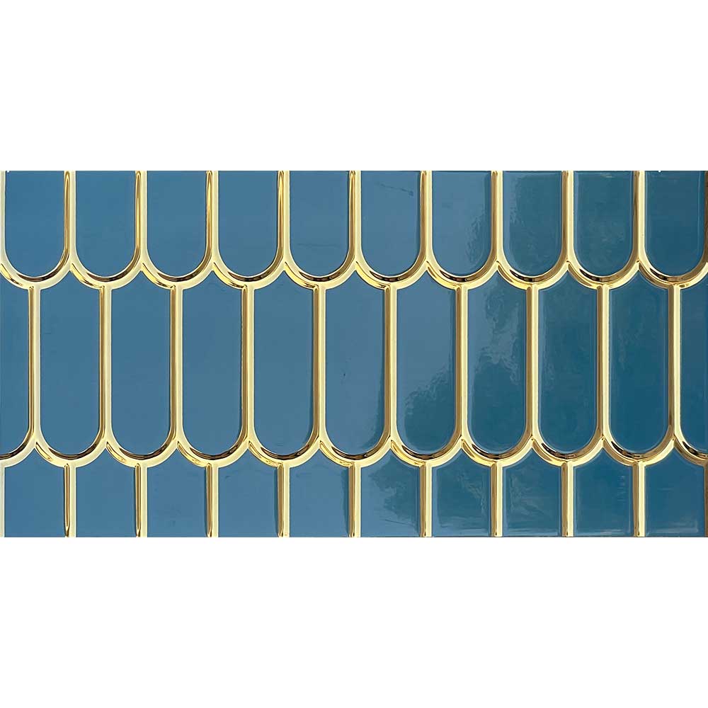 BLUE METALLIC SCALES DECOR 30x60