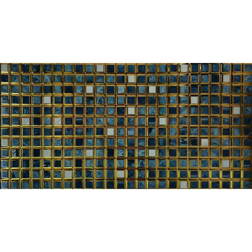 BLUE METALLIC MOSAIC DECOR 30x60