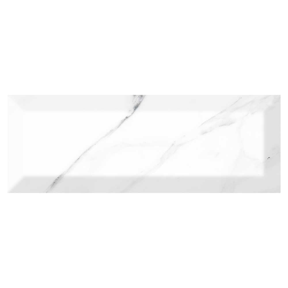 CARRARA BEVELLED GLOSSY 10x30 CM